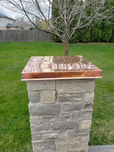 Copper Top Over Pillar